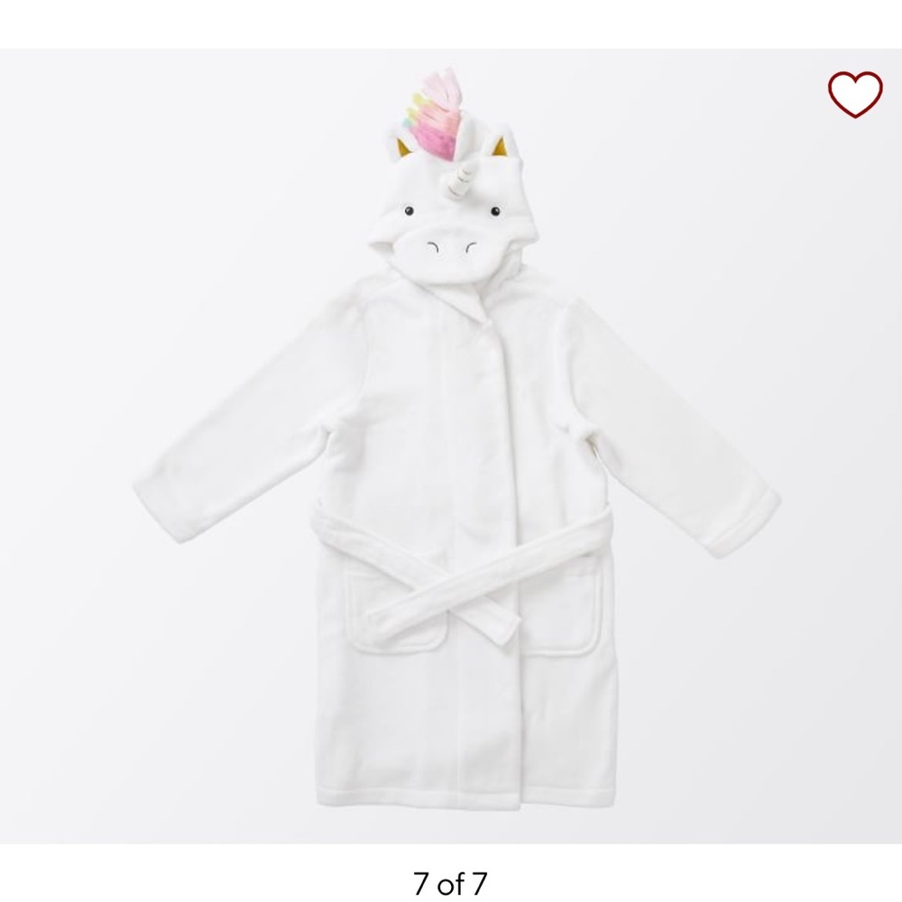 Pottery Barn Kids unicorn robe large / 8-10 years